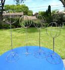 4 VINTAGE ANTIQUE WIRE HAT STANDS STORE DISPLAY 16" to 22" TALL