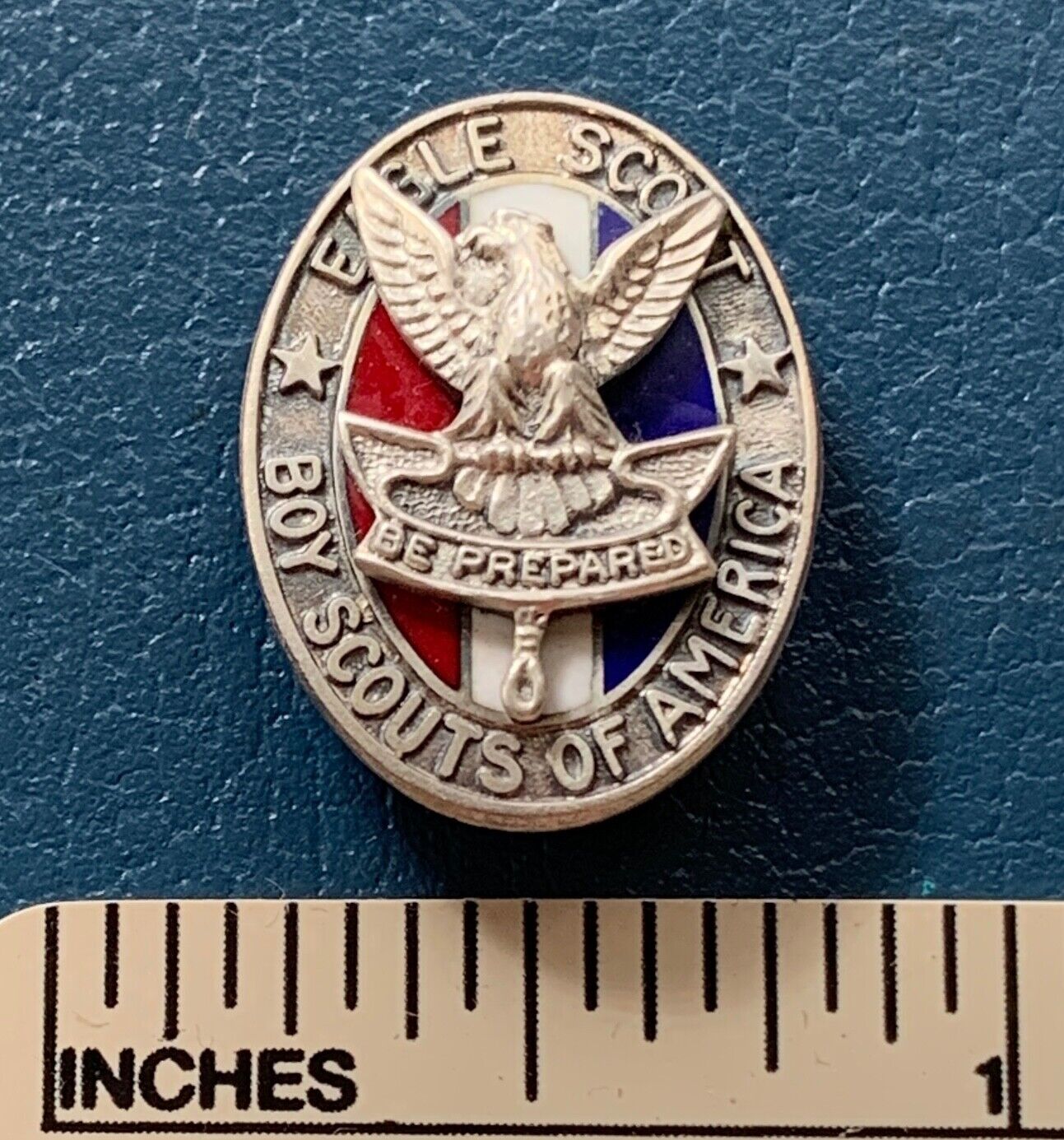 Vintage 1930s EAGLE SCOUT Boy Scouts of America Hat Badge PIN BSA Award STERLING