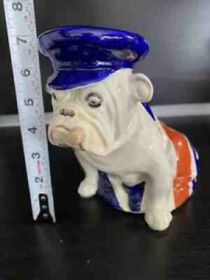 Vintage Royal Doulton Large 7â? Bulldog Blue Trinity Hat Union Jack