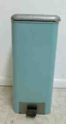 Vintage 1950s Industrial Dental Cabinet Trash Can Waste Basket mechanical Lid C