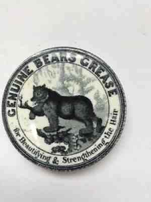 Genuine Vintage Bearâ??s Grease Pot Lid Hair Treatment