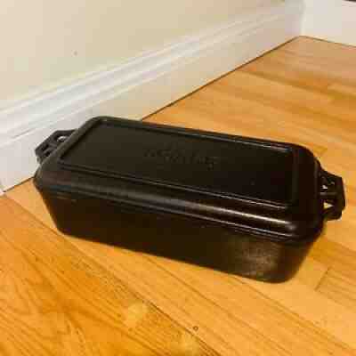 Vintage Lodge Cast Iron Deep Fish Fryer Camping Camp Dutch Oven Made In USA