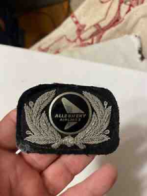 Vintage Allegheney Airlines Pilot Employee Patch Pin Hat Badge # 5