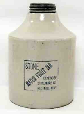 Antique Rare Red Wing Minnesota Blue Fruit Jar Stoneware GALLON