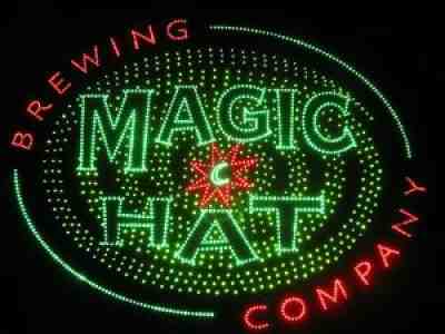 NEW VTG 2002 MAGIC HAT BREWING BEER FIBER OPTIC MOTION BAR LIGHT SIGN VERMONT VT
