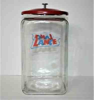LANCE Nab/Cookie Jar & Lid Vintage Very Good Cond. Unique (S/LR)