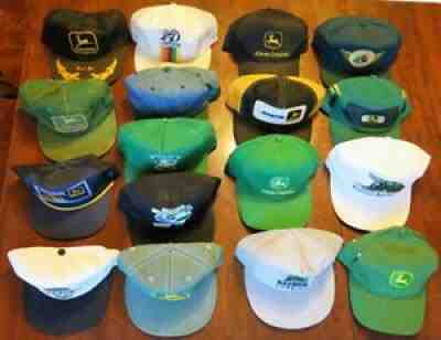 Vintage Lot 17 JOHN DEERE Snapback Trucker Hats 7 Mesh back K-Products USA etc