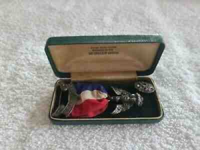 Boy Scouts of America Vintage Robbins Eagle Scout Medal Hat Pin & Box