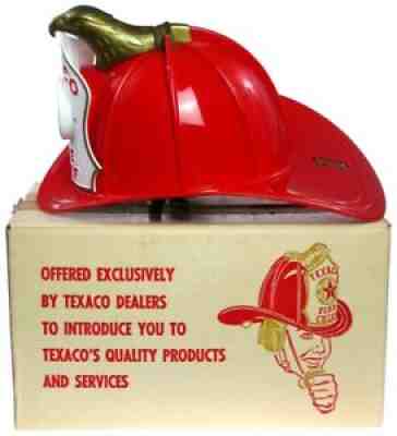 Vintage Texaco Gas Service Station Fire Chief Fireman's Helmet Hat w/Box Works
