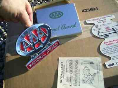 1950s Antique nos AAA auto License Plate topper Vintage Chevy Ford Hot Rat Rod 1