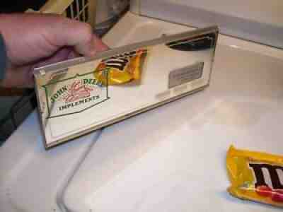 1950s Antique nos auto John Deere promo Visor Mirror Vintage Chevy Ford Tractor