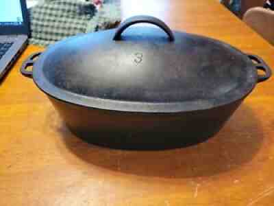 (HO) Wagner Sidney Cast Iron Oven Roaster - Rare - 1910-1915 - 12 x7 1 2 x3 3 4