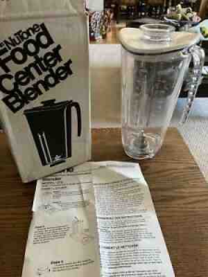 VTG NUTONE 272 BLENDER JUG 48 oz / 1-1/2 Quart for NuTone Food Center w/ LID NEW