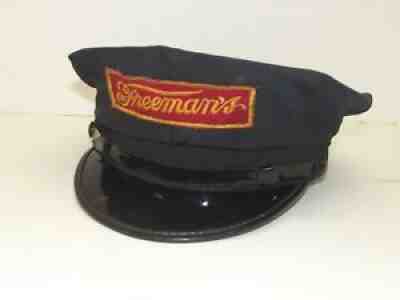 Vintage Freeman's Dairy Milkman's Cap Hat with Embroidered Logo Allentown Pa