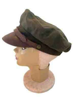 Vintage WW2 US Officer Wool Visor Cap Hat Army Crusher Pilot (?) No Emblem WWII