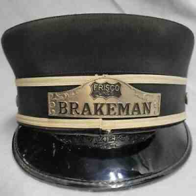 RARE, VINTAGE FRISCO RAILROAD BRAKEMAN HAT / CAP COLLECTIBLE ORIGINAL.