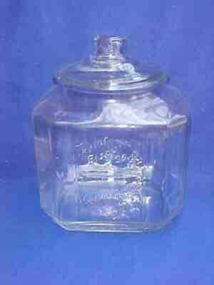 Vintage 1940's Taylor Peanut / Snack Jar w/ glass Lid, Tom's Lance Store