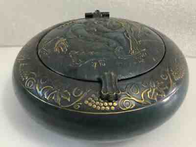 Vintage Solid Brass Pal Bell Bowl With Lid B14j