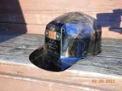 VINTAGE MSA COMFO CAP LOW VEIN COAL MINING MINERS HAT HELMET TIGER STRIPE