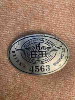 Vintage Brinks Armored Car Badge Safety & Dispatch Driver Hat Uniform