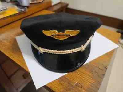 Vintage Harley Davidson Captains Hat from 1975, with HD pin
