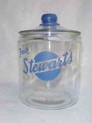 Vintage Stewart's 1 Gal. Peanut Jar w/ Blue Lid, Tom's Store,Lance Gordon's