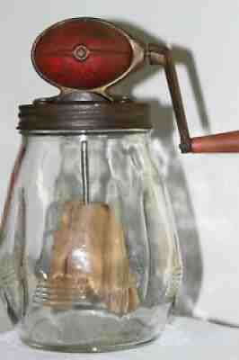 Dazey Red Football Butter Churn ALL ORIG. 4 qt. Model B with Screen in Top
