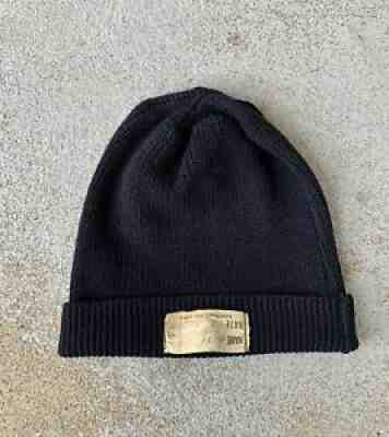 Vintage 1950s US Navy knit wool watch cap military issue stencil beanie hat