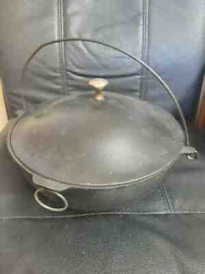 Griswold Scotch Bowl 782 Slant Logo Erie With Wagner Whistle Top Lid No.4 m