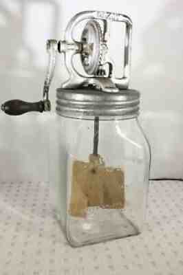 Antique Dazey Butter Churn # 20 w/ Original Raised Lettering Glass Working VIDEO