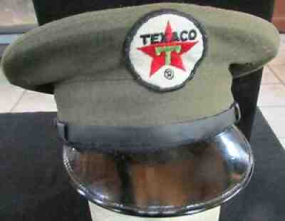Vintage Texaco Oil Gas Service Station Attendant WOOL Hat Cap Uniform 1950s