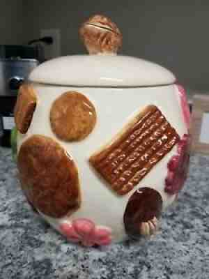 Mid Century Vintage Los Angeles Potteries 1955 â??Cookies All Overâ? Cookie Jar MCM