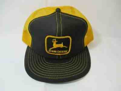 VINTAGE JOHN DEERE SNAPBACK CAP - TRUCKER HAT - PATCH - LOUISVILLE HAT USA