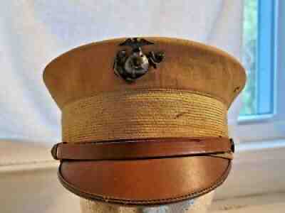VINTAGE WWI USMC UNITED STATES MARINE CORPS OFFICER TAN HAT