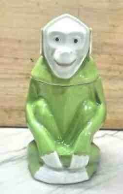 Vtg Edouard Marcel Sandoz Haviland Limoges Green Monkey Lidded Box Rare Color