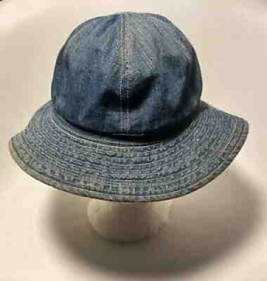 Vintage WW2 Daisy Mae Denim Hat Cover Boonie 1930s/40s Workwear Original