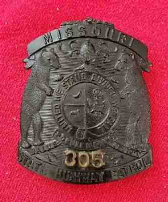 Vintage obsolete large Missouri Highway Patrol hat piece