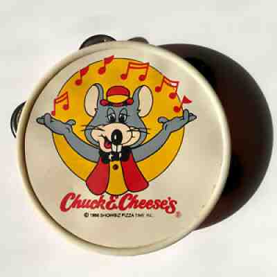 RARE: Vintage 1980â??s Showbiz Pizza Time Theatre Chuck E Derby Hat Tambourine ð???