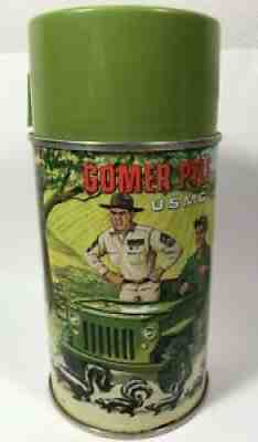 Vintage 1966 Aladdin Gomer Pyle USMC Thermos Bottle & Lid