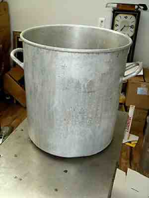 Vtg WW2 Wear Ever Aluminum 15 Gals Stock Pot US Military 1941 Field Kitchen -LID