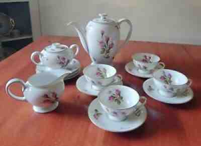 Vintage 17 pc Lot Rosenthal Petal Lane Winifred Moss Rose Tea Set Service for 4
