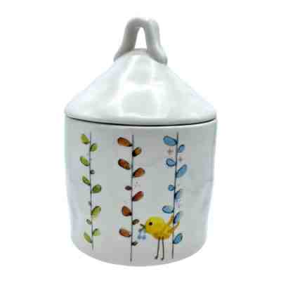 Vintage Rae Dunn Vines Birdhouse Canister Magenta Exclusive - VHTF