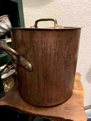 French copper stock pot