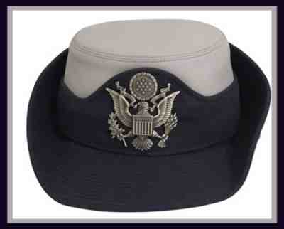 Vtg USAF US Air Force Womens Uniform Service Hat Sz 21 1/2-George Brunssen-RARE