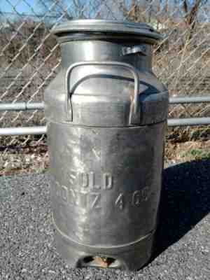Vintage John Wood MILITARY RODAR RARE 20 Quart LEESE Steel W/ Lid&Handles