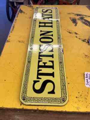 vintage Stetson Hat dealer sign 1930s 40s