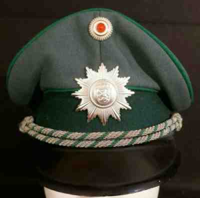 Vintage West Germany Berlin Police Officers' Service Visor Hat Albert Kempf 1972
