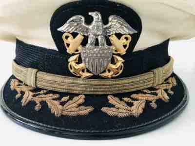 Vintage NAVAL War Ship Hero WWII US NAVY CAP Hat - Submarine Commander USS Ray