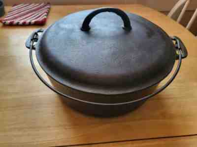 Griswold "ERIE" # 9 Cast Iron Dutch Oven - Lid Slant Logo