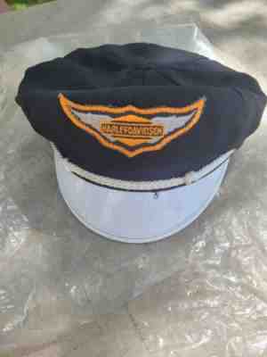 Vintage Harley Davidson Captains Hat Size 7 1/4 Riders Cap